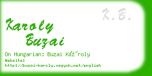 karoly buzai business card